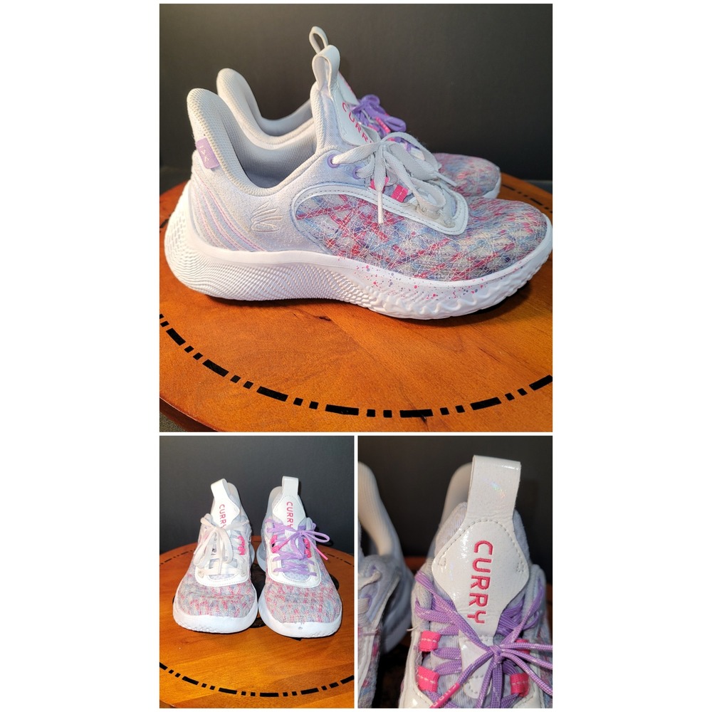 Under Armour Curry Flow 10 Splash Party Basketball Shoes 3025731-401 Kids 7Y